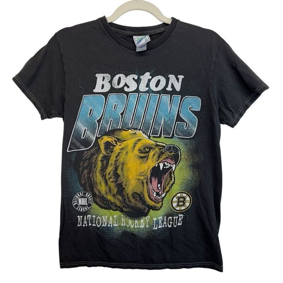 NHL BOSTON BRUINS MEN'S VINTAGE TUBULAR t-shirt, black, SMALL - Picture 1 of 12